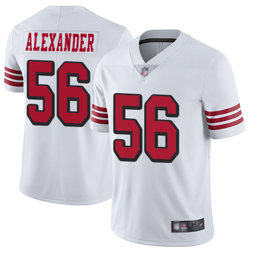 San Francisco 49ers Limited White Men Kwon Alexander NFL Jersey #56 Rush Vapor Untouchable